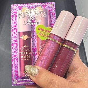 Too Faced Pillow Balm Lip Treatment Duo - Sparkling Pink and Mauve